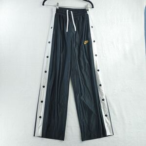 Nike Spellout Tearaway Track Pants Black White Striped Snap Side Size Small